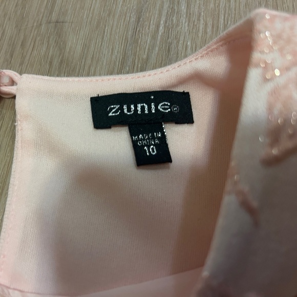 Girls Flower girl wedding guest size 10-12 Pink Tulle Dress - Picture 4 of 5